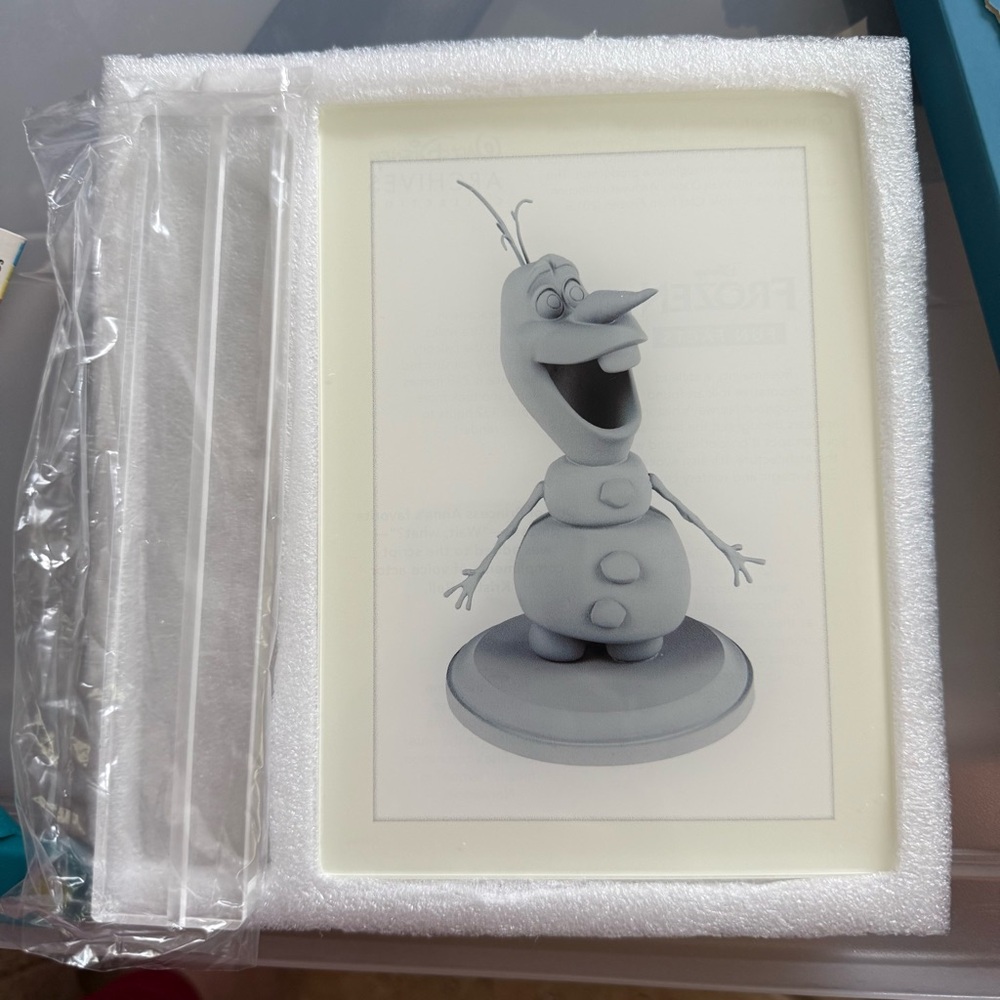 NIB Acrylic- Gray Olaf Figurine Art Print
